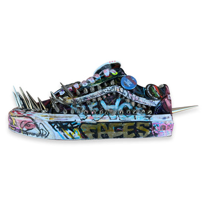 NYREE ARTS x KEMAL AKBAS SPIKED GRAFFITI SNEAKER 1/4