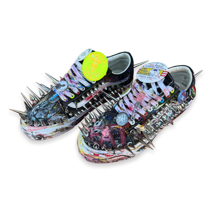 NYREE ARTS x KEMAL AKBAS SPIKED GRAFFITI SNEAKER 1/4